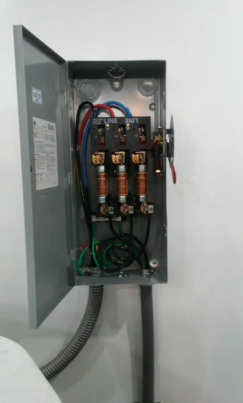 Three-phase disconnect switch installed for Electrical Wiring & Rewiring in North Potomac